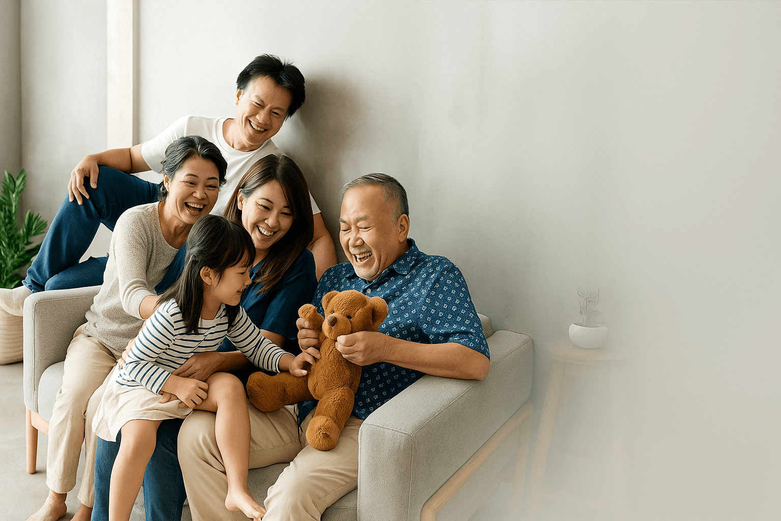 Family enjoying healthcare guidance